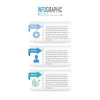 3 steps Rectangle Infographic template business data illustration vector