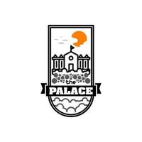 retro palacio logo vector