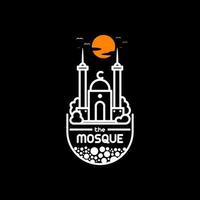 retro mezquita logo vector