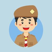 Avatar of a Indonesian Pramuka Character vector