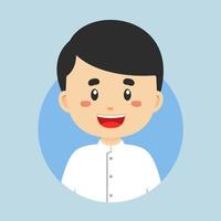 avatar de un myanmar estudiante personaje vector