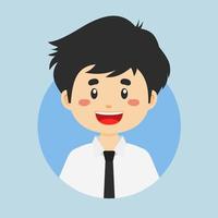 avatar de un estudiante personaje vector