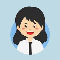 avatar de un estudiante personaje vector