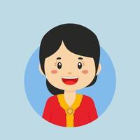 Avatar of a East Java Indonesian Character vector