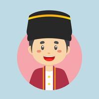 avatar de un maluku indonesio personaje vector