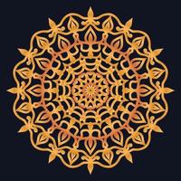 Decorative elements luxury ornament pattern gradient mandala design vector