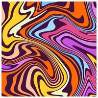 Abstract psychedelic liquid background in vivid colors. Liquid Paint Marbling Effect, Psychedelic Color Lines and Waves vector