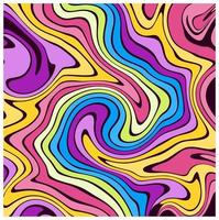 An abstract psychedelic wavy background. vivid, abstract and colorful psychedelic background made in old-school style. vector