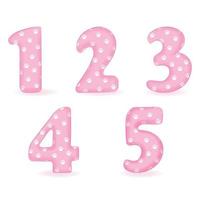 Paw Number, font number illustration vector