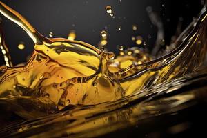 Oil splashes close-up photo