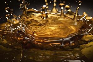 Oil splashes close-up photo