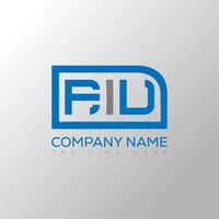 FIU letter logo creative design. FIU unique design. vector