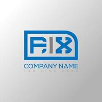 FIX letter logo creative design. FIX unique design. vector
