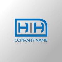 HIH letter logo creative design. HIH unique design. vector