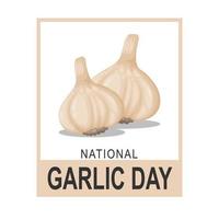 National Garlic Day background. vector