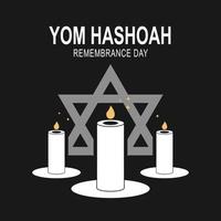 yom hashoah remembranza día antecedentes. vector