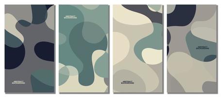 Abstract wavy set background. vector