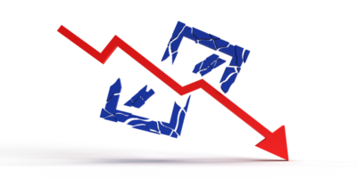 tedesco banca logo decisivo rosso grafico grafico rosso giù attività commerciale finanziario investimento finanziario ricchezza i soldi Salvataggio Euro moneta aggressivo Tedesco nazione svb banca tedesco banca fallimento stock.3d rendere png