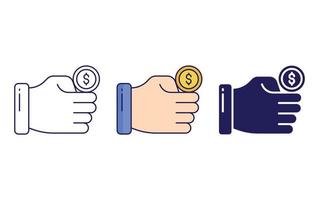 coin toss vector icon