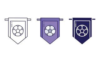 football pennant vector icon