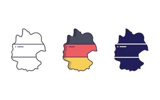 Alemania mapa vector icono