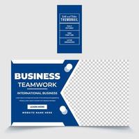 Business teamwork, International business promotional template EPS file format High quality easy to customize vector