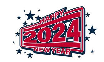 2024 Happy New Year Background Design. vector