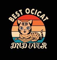 Ocicat T-Shirt Design vector