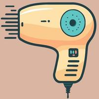 hair dryer beauty salon tool isolated vector