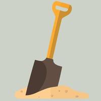 small shovel soil and gardening tool vector