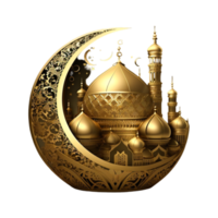 creatief gouden Ramadan kareem moskee png
