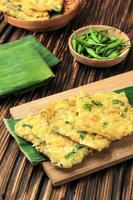 Tempe Goreng or Tempeh Mendoan is Indonesian Traditional Food photo