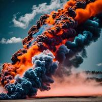 abstract background of colorful smoke cloud, generative art by A.I. photo