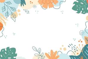 Vector illustration of simple and beautiful floral background with copy space area. Suitable for banner, presentation, poster, background, etc