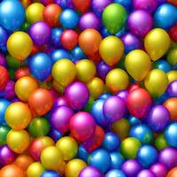 abstract background of pile colorful balloons, generative art by A.I. photo
