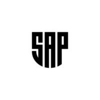 SAP letter logo design in illustration. Vector logo, calligraphy designs for logo, Poster, Invitation, etc.