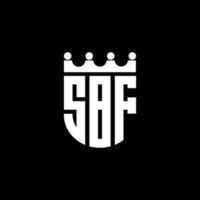 SBF letter logo design in illustration. Vector logo, calligraphy designs for logo, Poster, Invitation, etc.