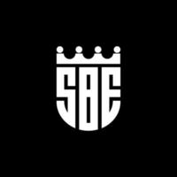 diseño de logotipo de letra sbe en ilustración. logotipo vectorial, diseños de caligrafía para logotipo, afiche, invitación, etc. vector