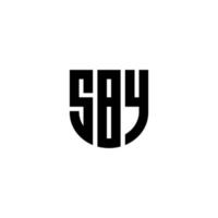 SBY letter logo design in illustration. Vector logo, calligraphy designs for logo, Poster, Invitation, etc.