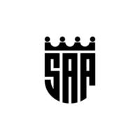 SAA letter logo design in illustration. Vector logo, calligraphy designs for logo, Poster, Invitation, etc.