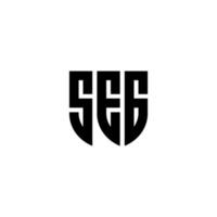SEG letter logo design in illustration. Vector logo, calligraphy designs for logo, Poster, Invitation, etc.