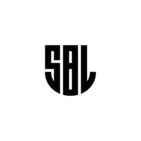 diseño de logotipo de letra sbl en ilustración. logotipo vectorial, diseños de caligrafía para logotipo, afiche, invitación, etc. vector