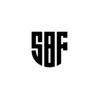 diseño del logotipo de la letra sbf en la ilustración. logotipo vectorial, diseños de caligrafía para logotipo, afiche, invitación, etc. vector