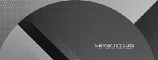 diseño de banner brillante de concepto geométrico de color gris moderno vector