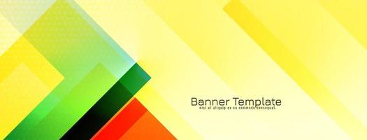 Abstract stylish geometric design colorful banner vector