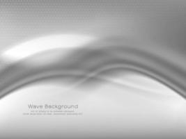 Stylish grey color wave design background vector