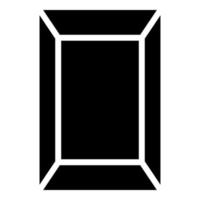 Template picture rectangular icon black color vector illustration image flat style