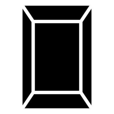 Template picture rectangular icon black color vector illustration image flat style
