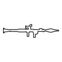 Grenade launcher military weapon army contour outline line icon black color vector illustration image thin flat style