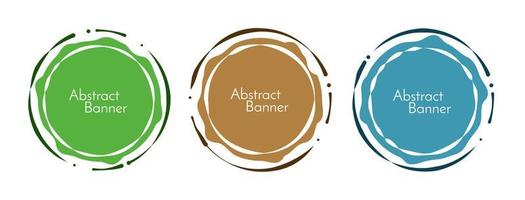 Abstract modern circular design shape banners set vector
